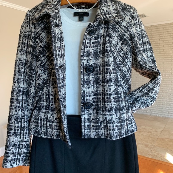 CAbi Jackets & Blazers - Cabi tweed black and cream jacket